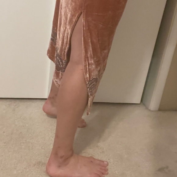 NWT J.O.A. Embroidered Velvet Midi Dress - Picture 6 of 14